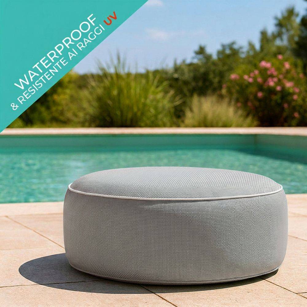 Pouf Gonfiabile per Outdoor Babet Grigio