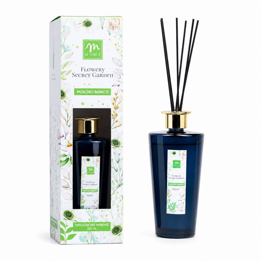 Diffusore di Fragranza in vetro Muschio Bianco 500 ml