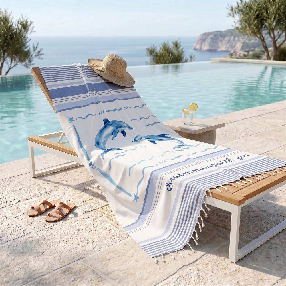 Fouta Telo Mare Delfini 100x200