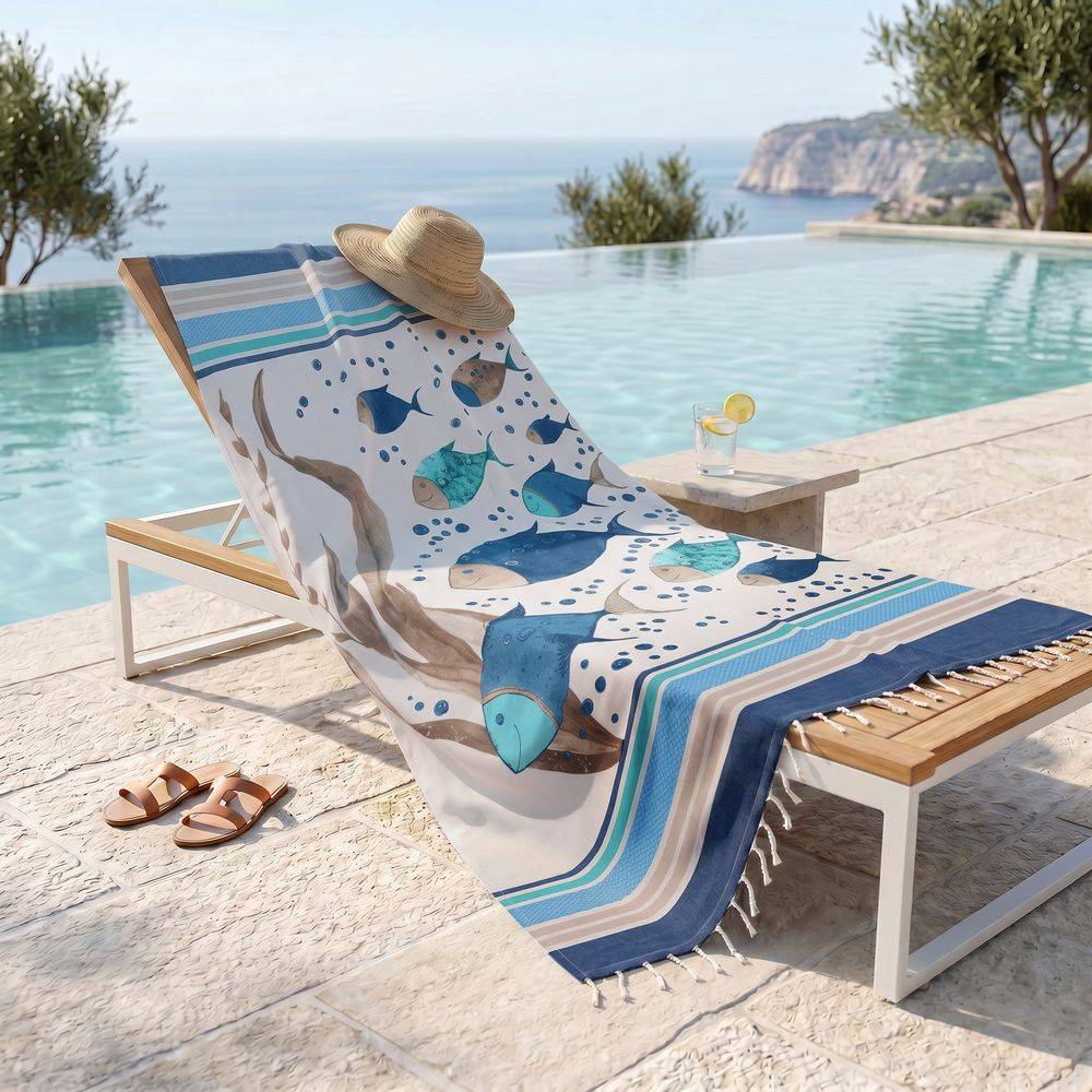Fouta Telo Mare Fondale 100x200