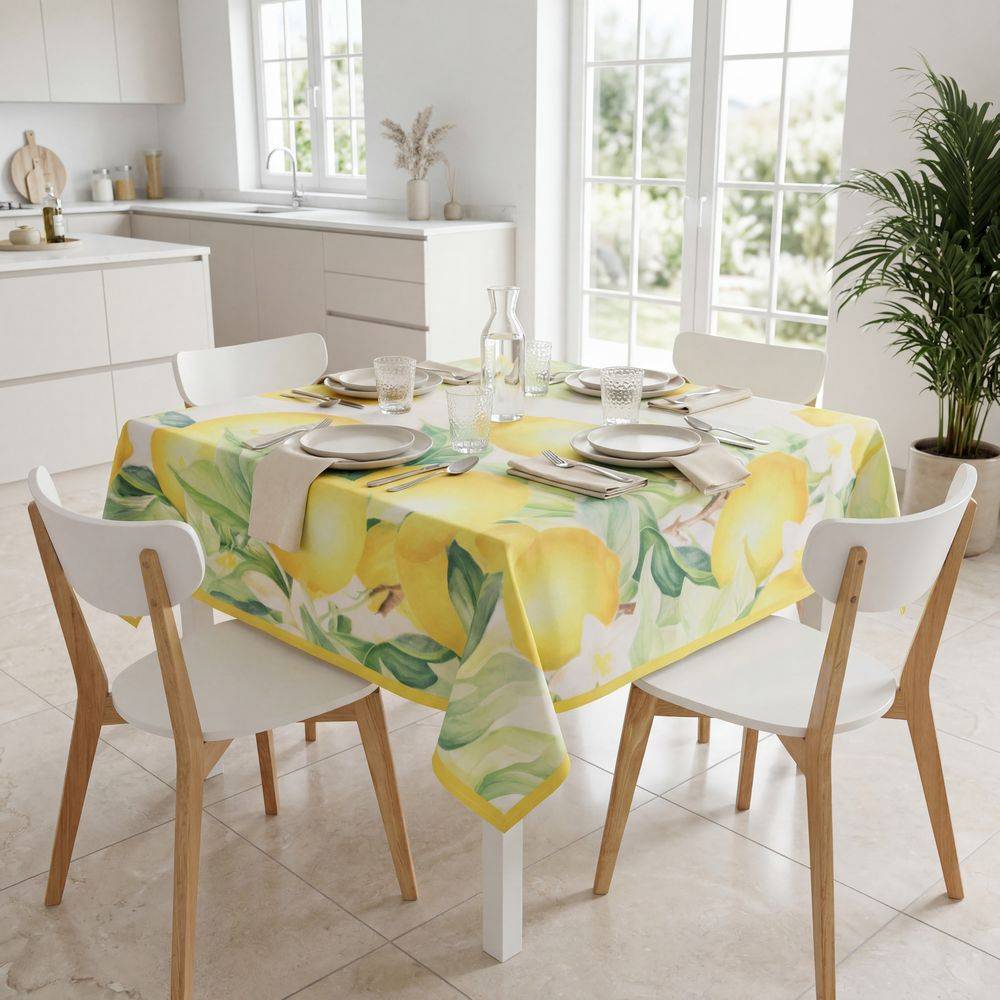 Tovaglia antimacchia Kiki Classic Limoni 140x140
