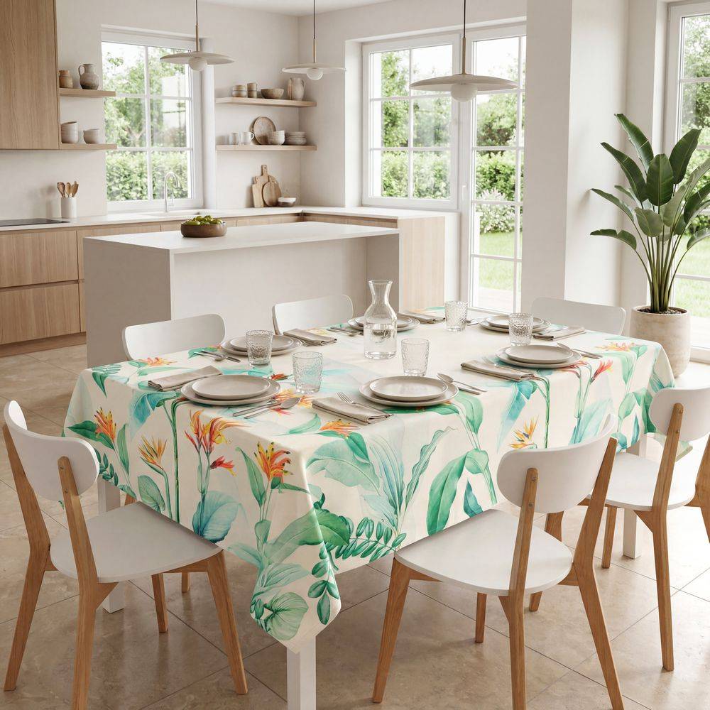 Tovaglia antimacchia Kiki Classic Fiori 140x180