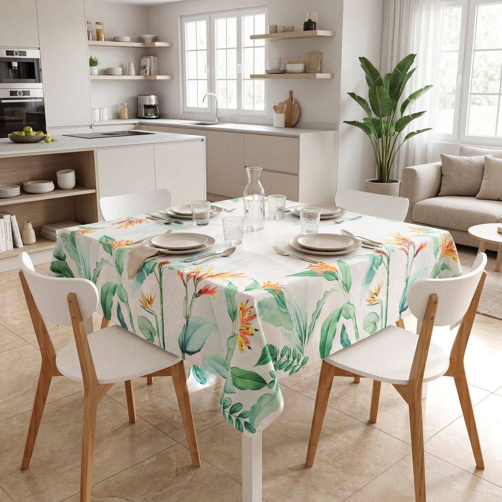 Tovaglia antimacchia Kiki Classic Fiori 140x140
