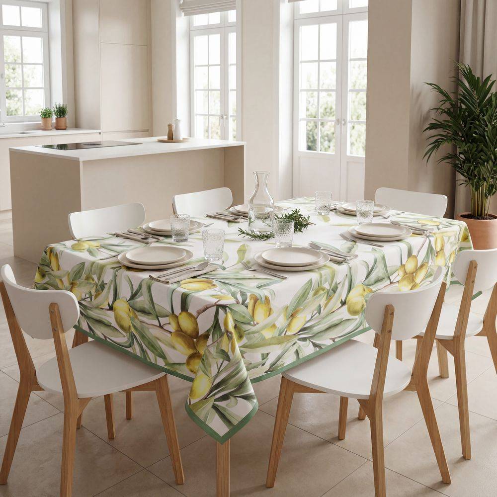 Tovaglia antimacchia Kiki Classic Olive 140x180