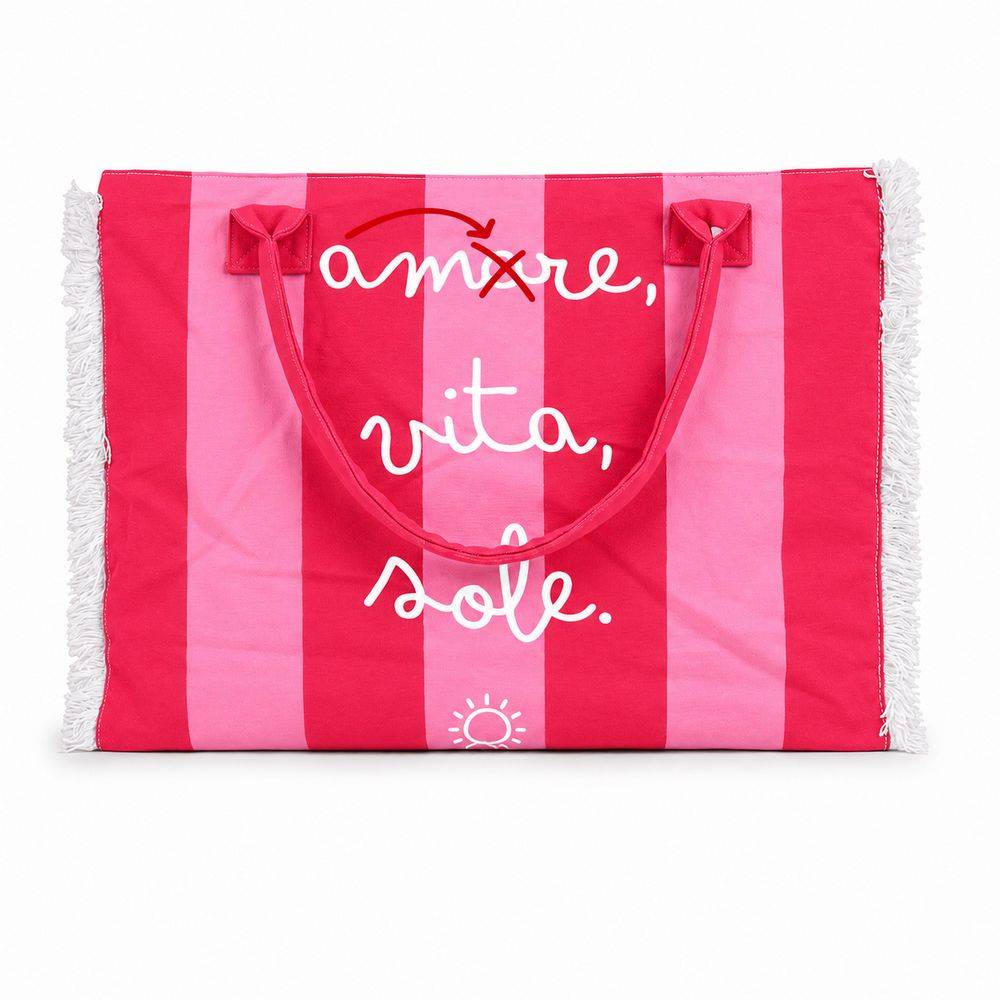 Borsa Spiaggia Amore Mare Fuxia