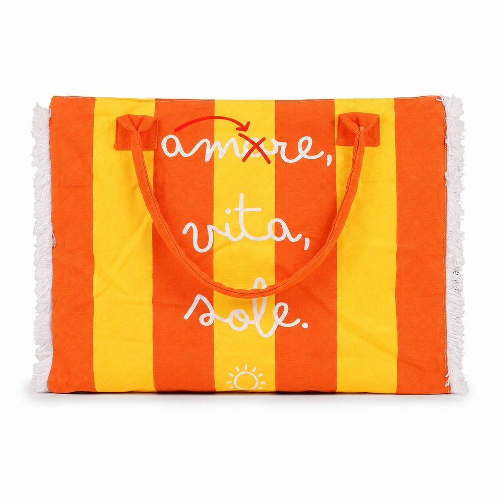 Borsa Spiaggia Amore Mare Arancione
