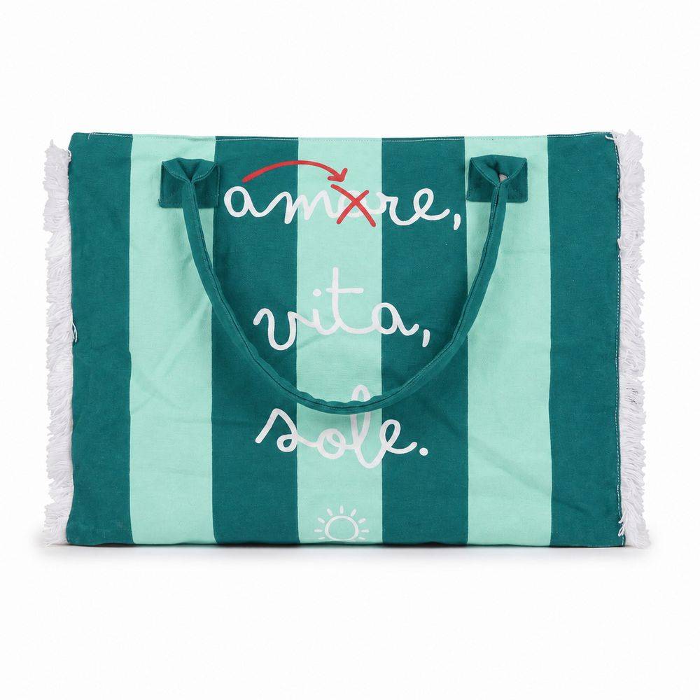 Borsa Spiaggia Amore Mare Verde