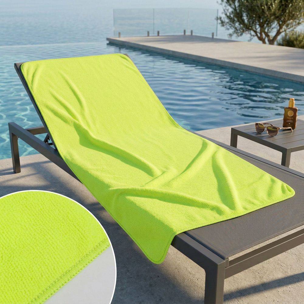 Telo mare Microfibra Maui Gialllo Fluo 100x180
