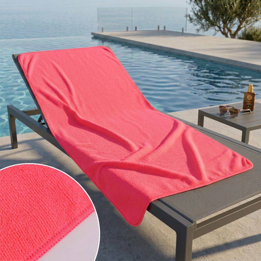 Telo mare Microfibra Maui Rosa Fluo 100x180