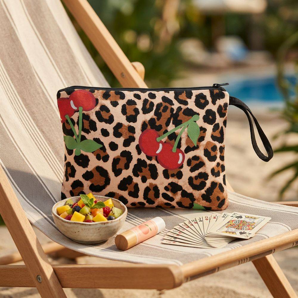 Pochette in tessuto Jenny Cherries