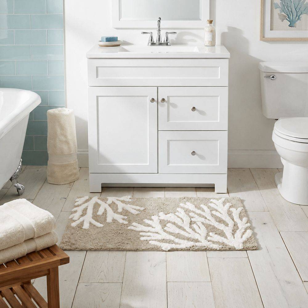 Tappeto Bay Coralli Beige in rilievo 50 x 80
