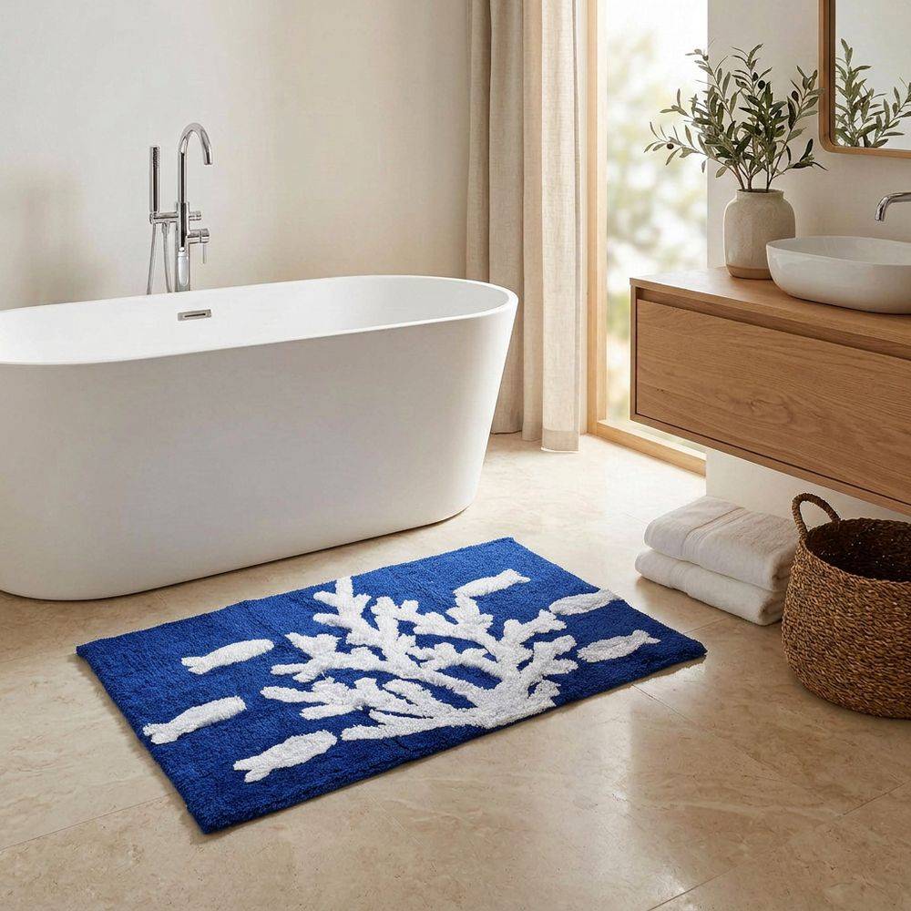 Tappeto Hidra Coralli e Pesci Blu in rilievo 50 x 80