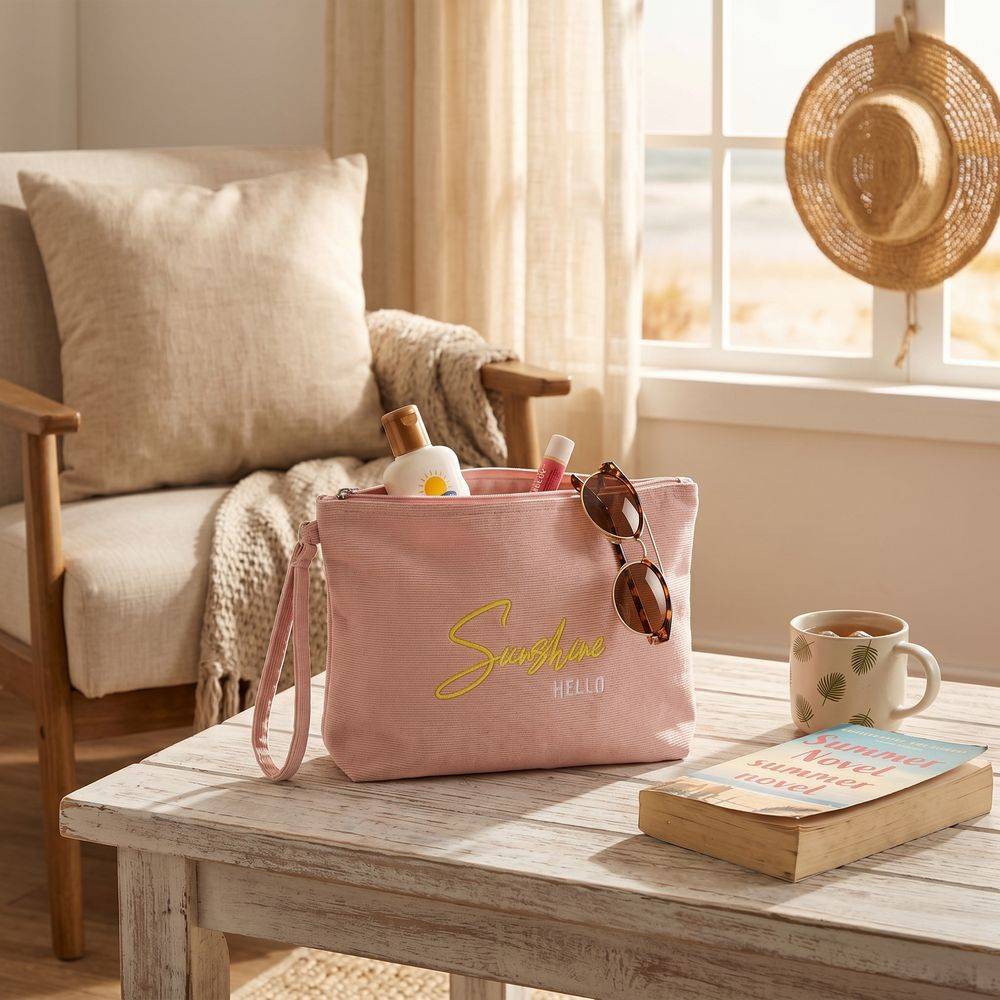 Pochette con zip Cartagena Rosa