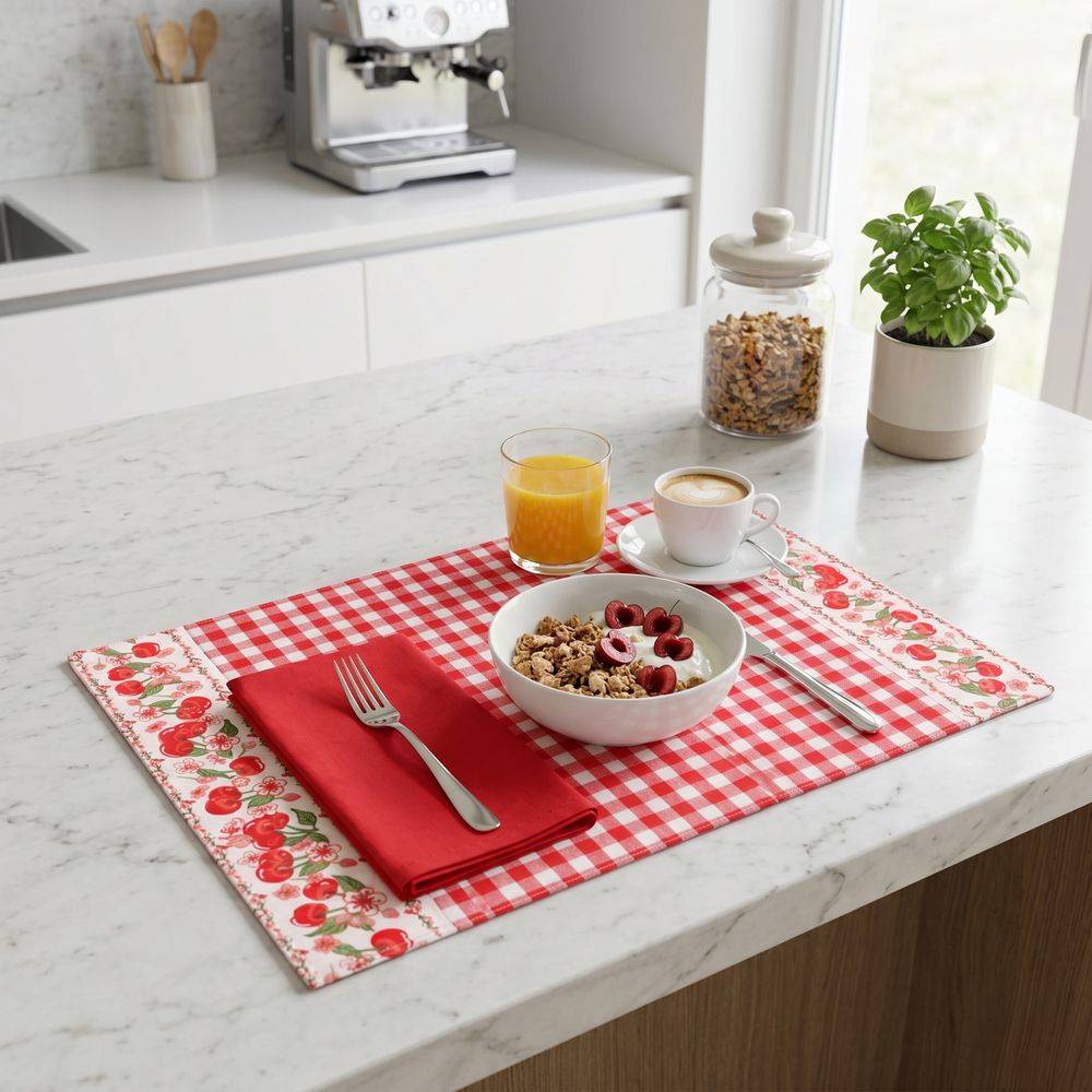 Tovaglietta Americana con tovagliolo Cherry