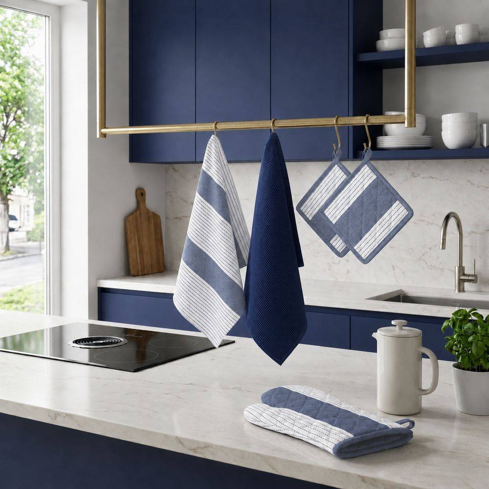 Set cucina Guanto Canovacci Presine Dash Blu Navy