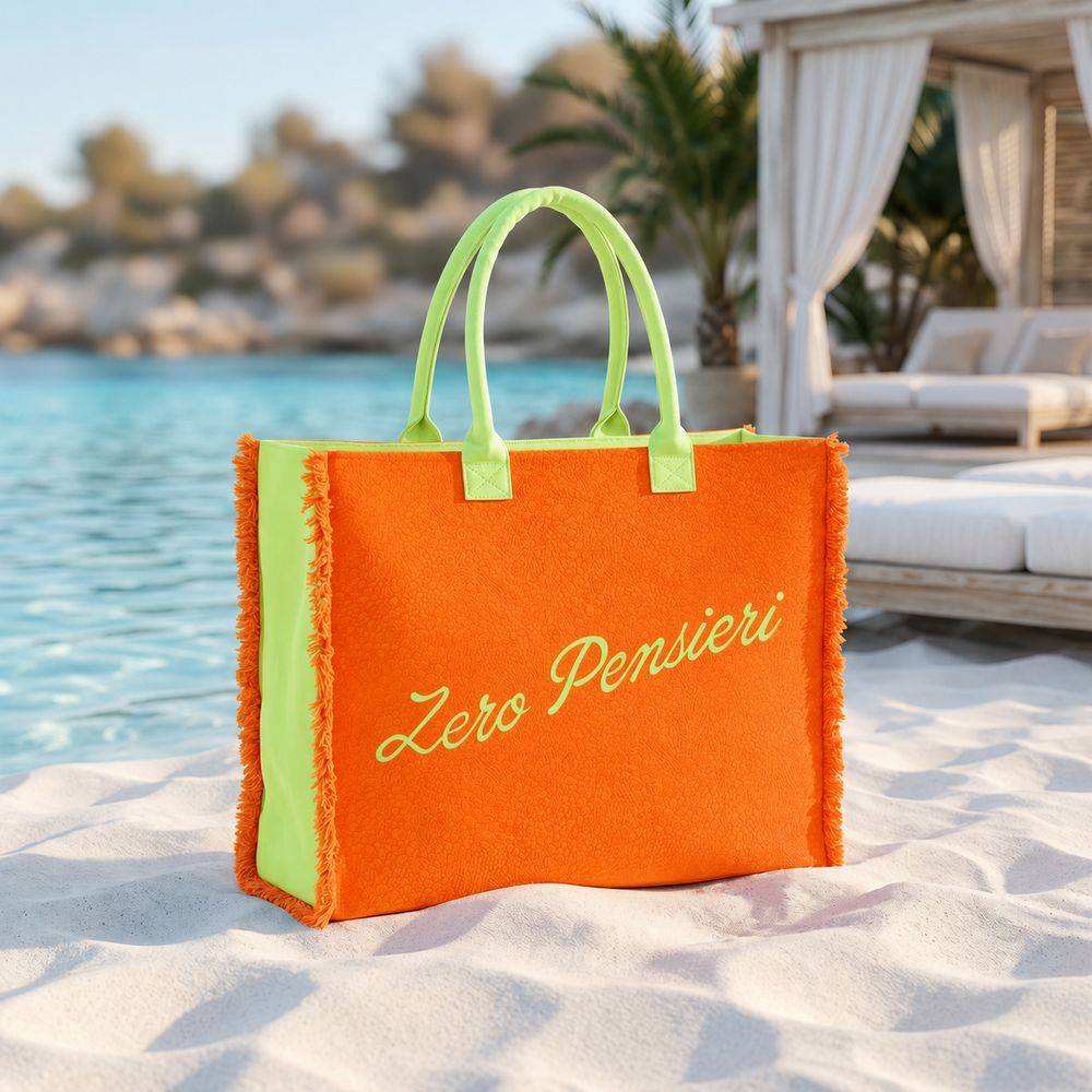 Borsa Mare con zip Zero Pensieri Arancione