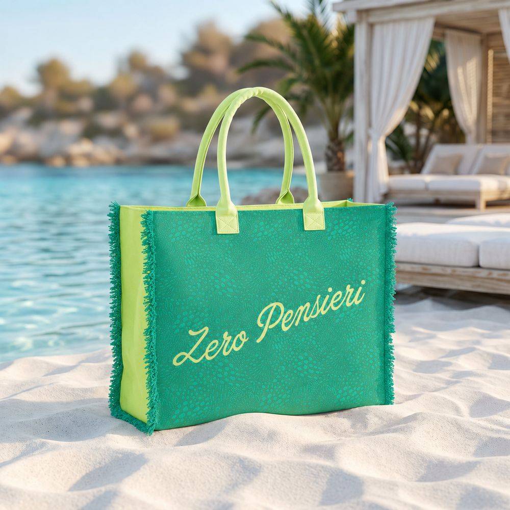 Borsa Mare con zip Zero Pensieri Verde