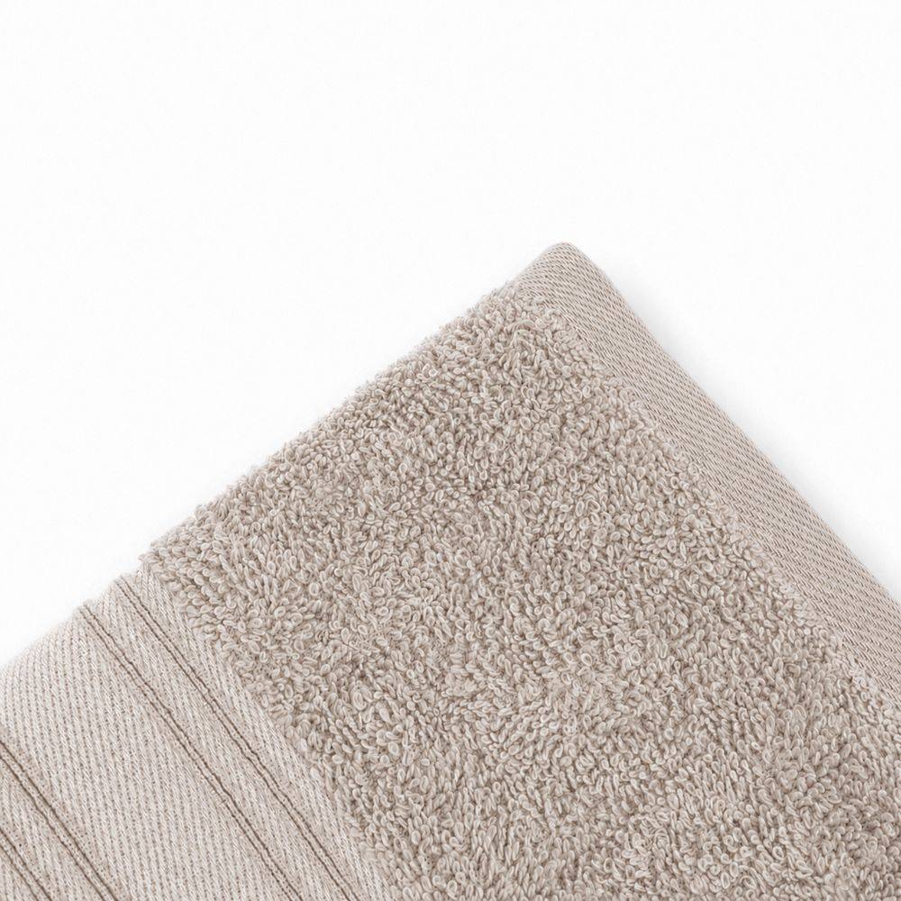 Telo bagno spugna Stripe ricamato Tortora