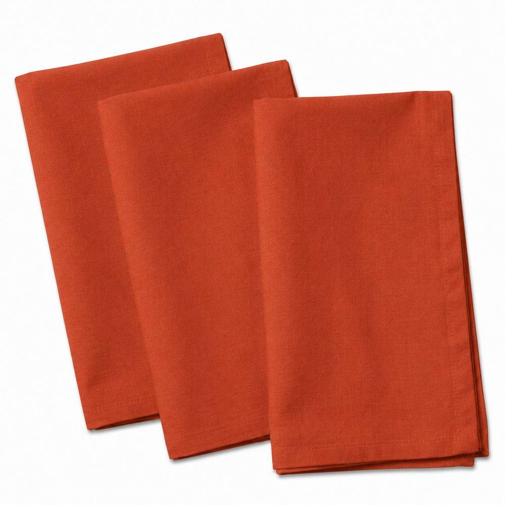 Tovagliolo su misura 100% Cotone Panama tinto in filo Cavalieri Mattone