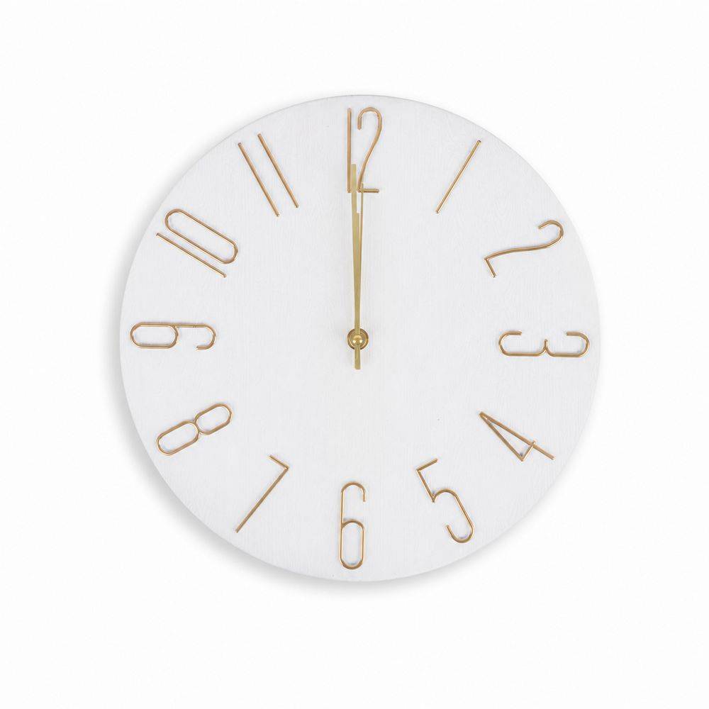  Orologio da parete Nasvin Bianco D. 30 cm