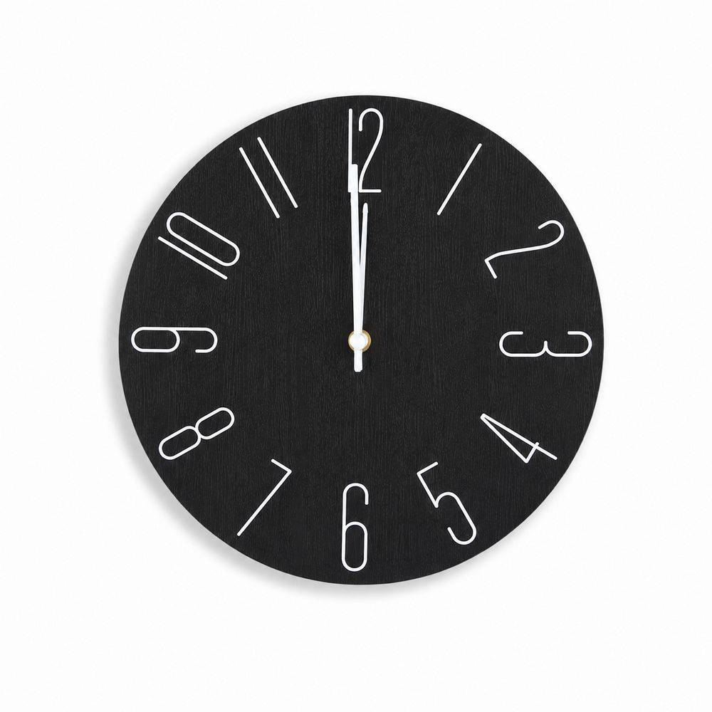  Orologio da parete Nasvin Nero D. 30 cm