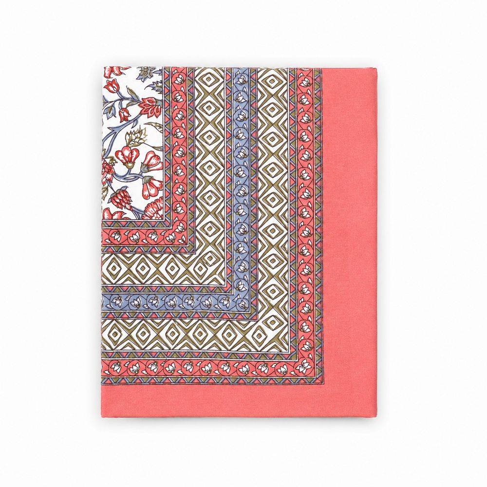 Telo copridivano copritutto Jaipur Fiori Rossi Bluette 170x260