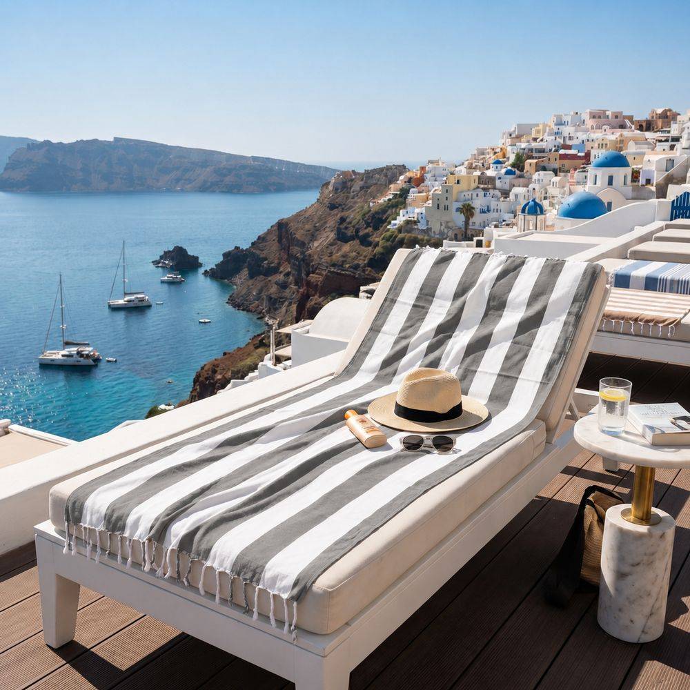 Fouta telo mare Jolie Antigua Antracite 100 x 200
