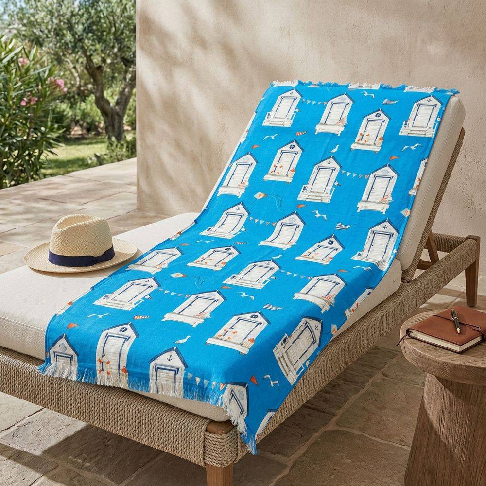 Fouta spugna e tessuto Costa Azzurra Turchese 90 x 180