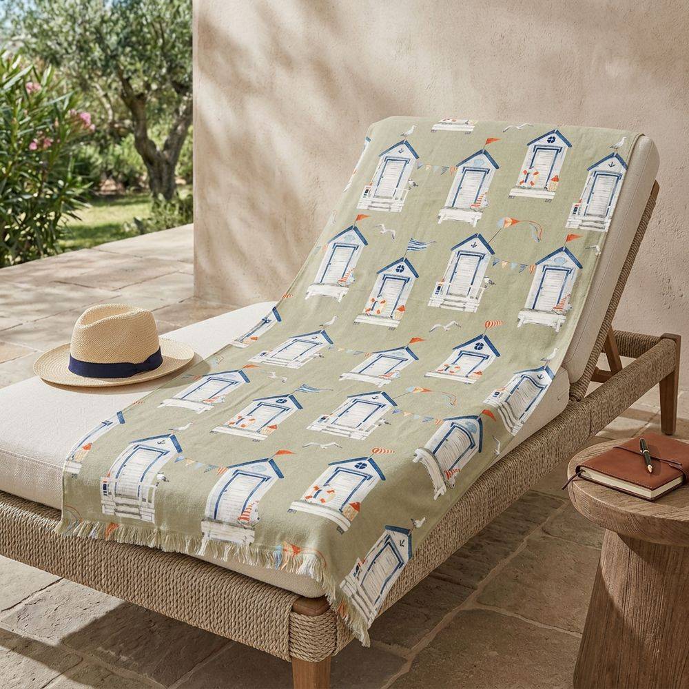 Fouta spugna e tessuto Costa Azzurra Tortora 90 x 180