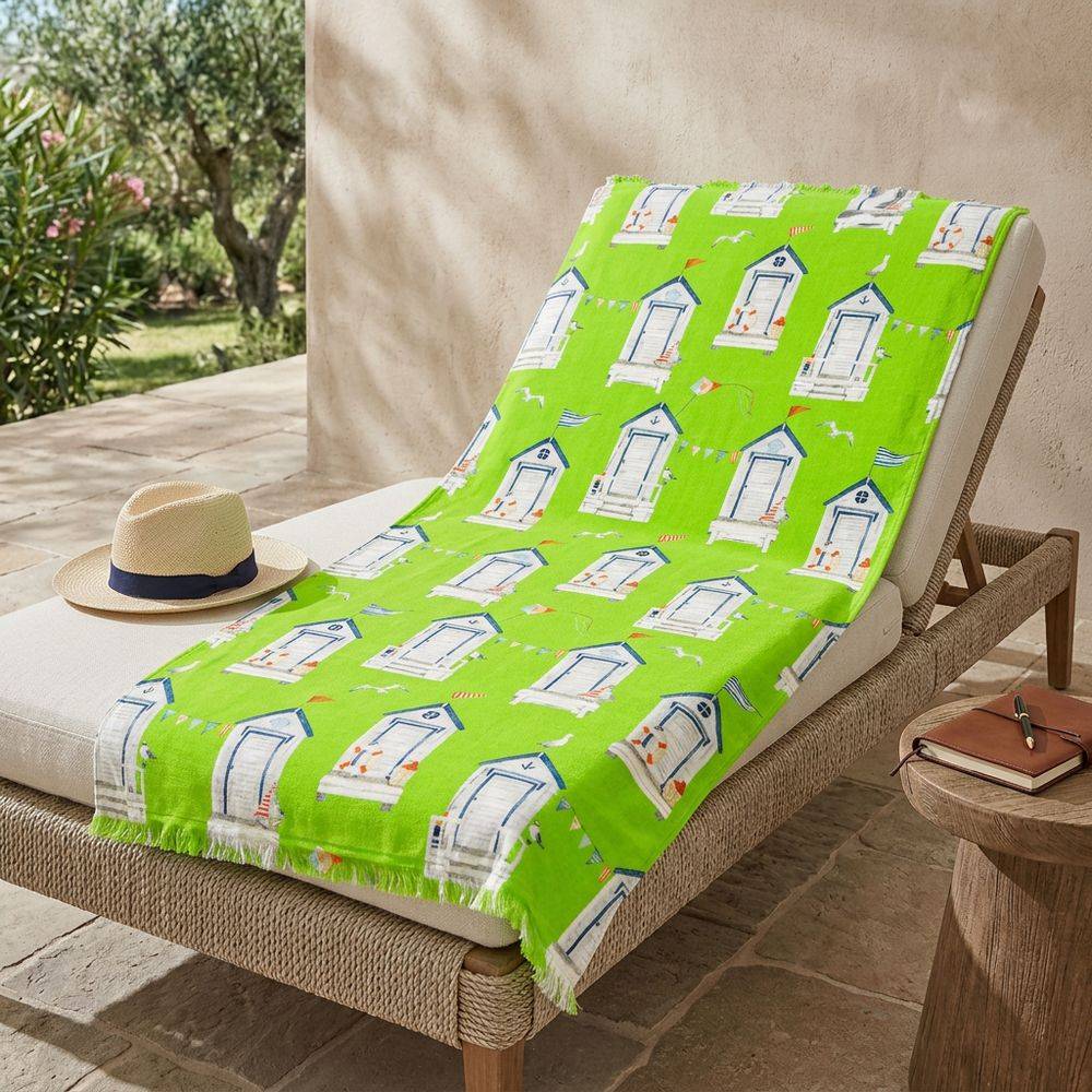 Fouta spugna e tessuto Costa Azzurra Verde 90 x 180