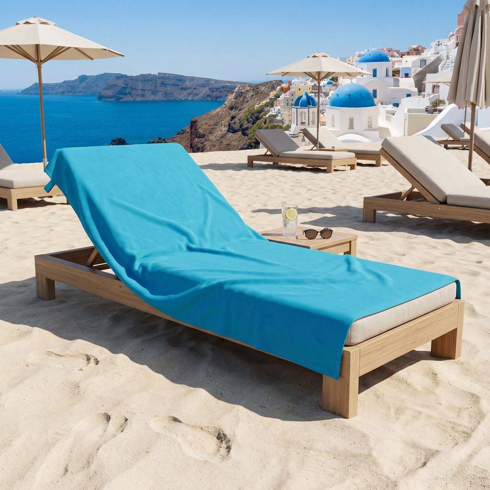 Telo Mare Pareo Microfibra Azzurro 90 x 170