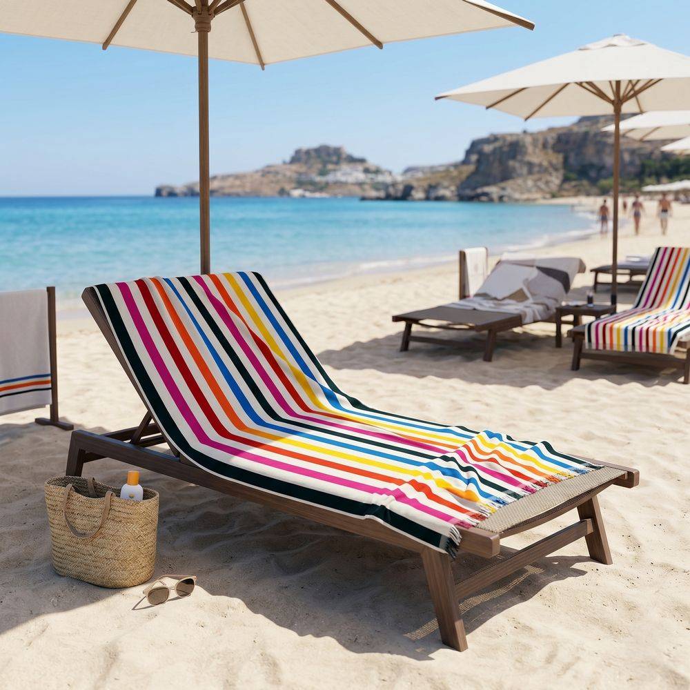 Telo mare Spugna Jacquard Graffiti Multicolor 100 x 180