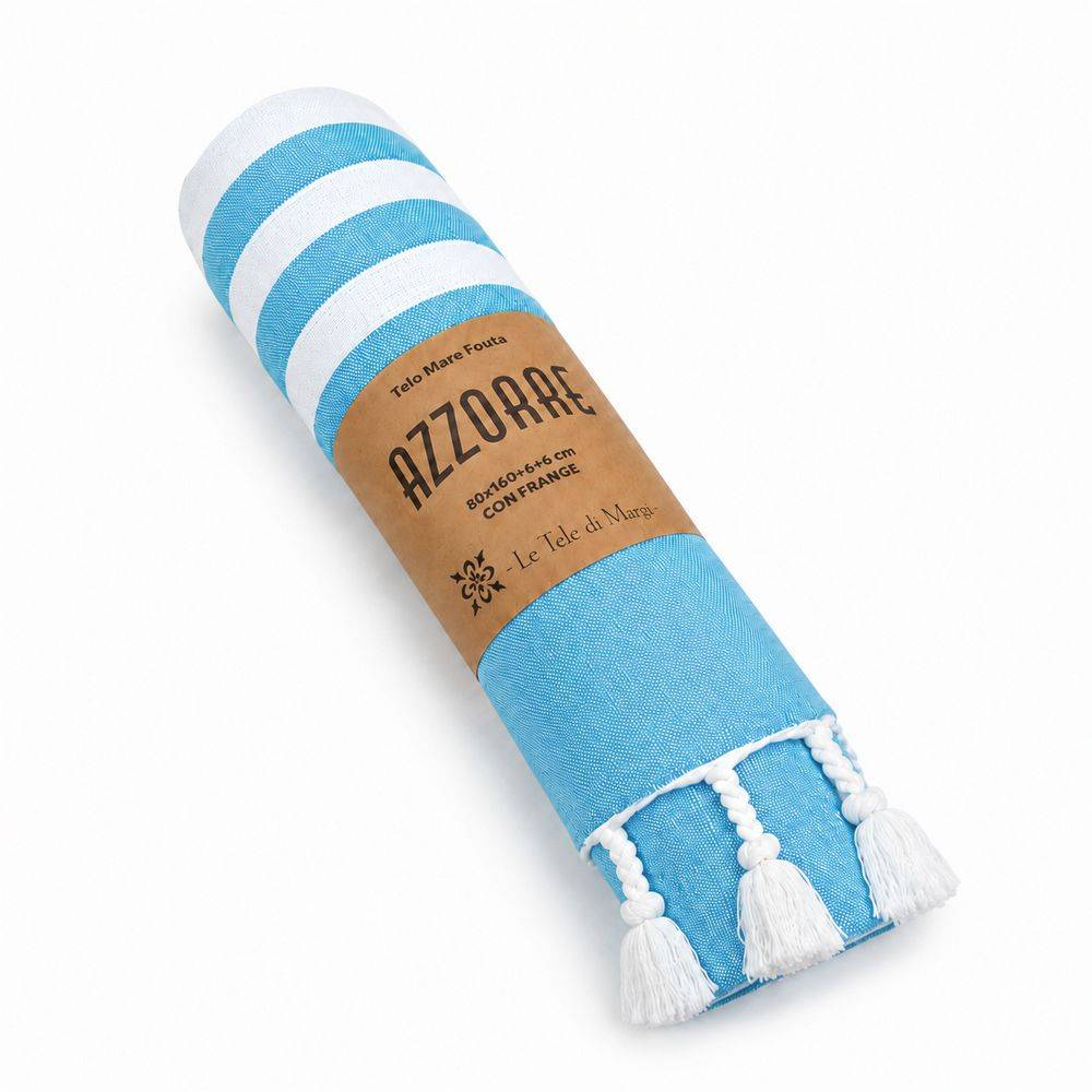 Fouta Telo Mare Azzorre Azzurro 80 x 160