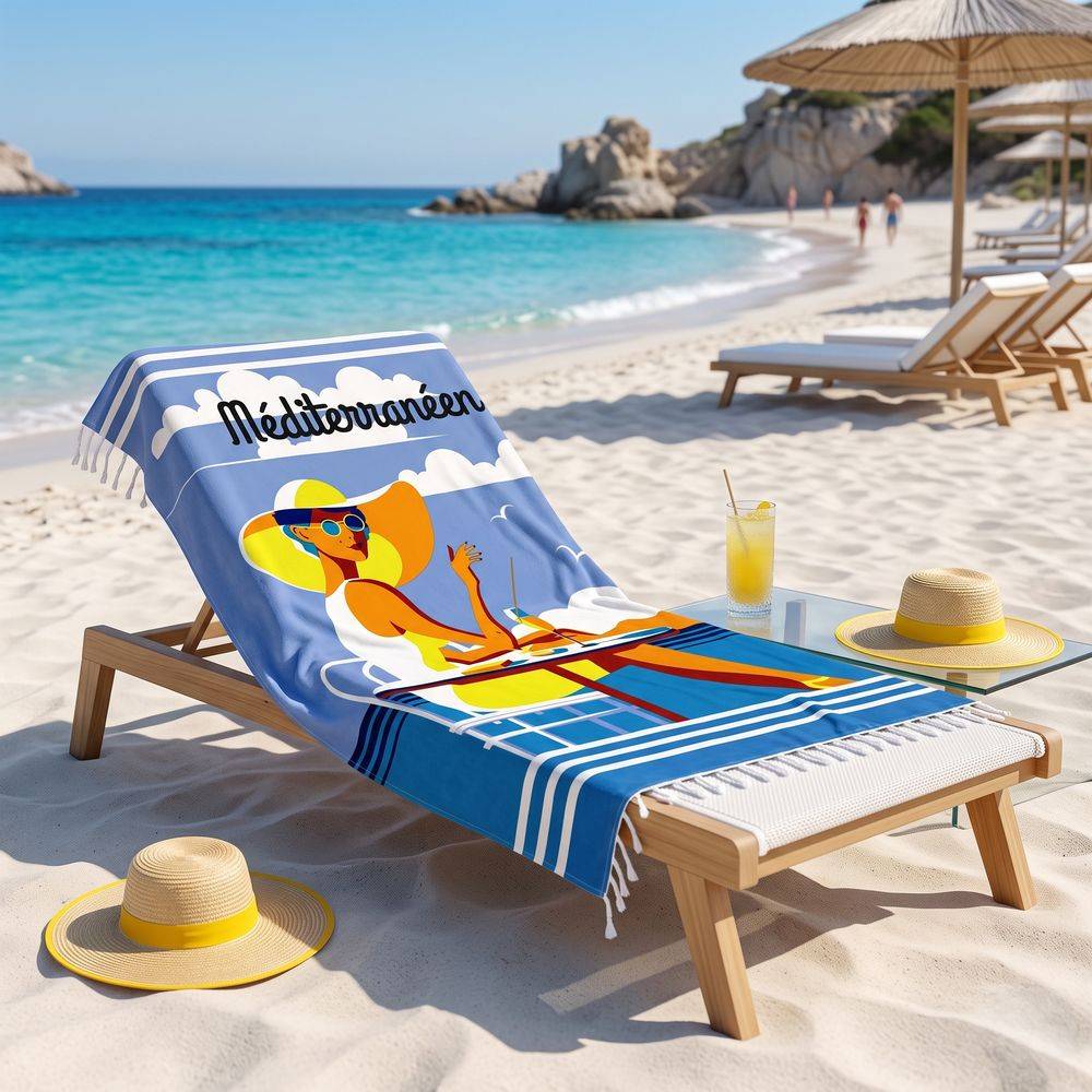 Fouta Telo Mare Mediterranèen 90 x 190