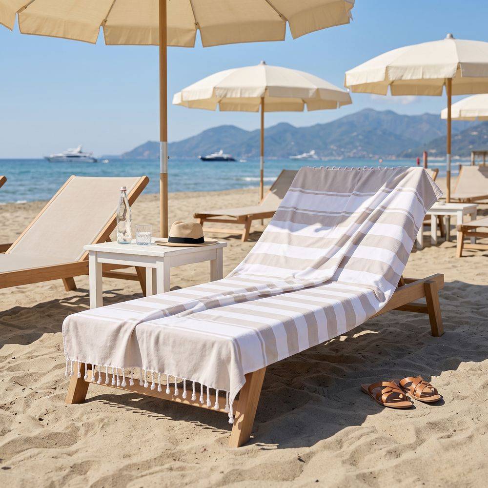 Fouta Telo Mare Versilia Beige 100 x 200