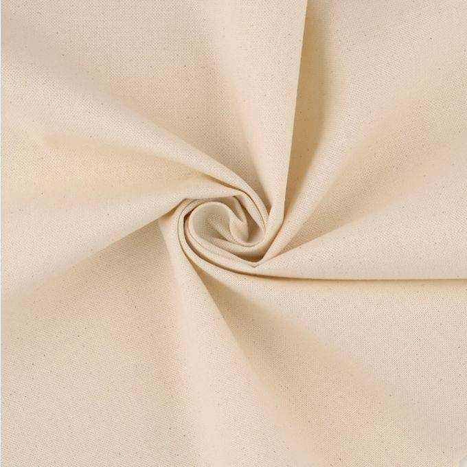 Tessuto a metro 100% Cotone grezzo Panama Cavalieri Panna H 280