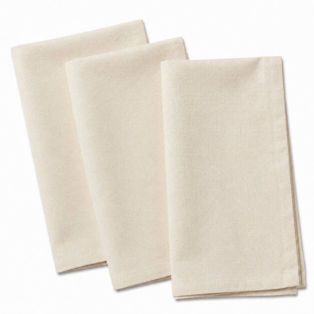Tovagliolo su misura 100% Cotone grezzo Panama Cavalieri Panna