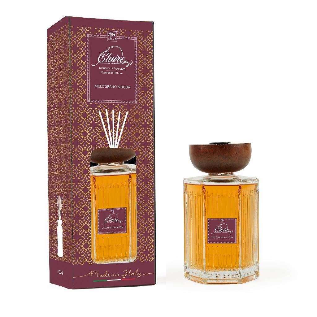 Diffusore di Fragranza in vetro Melograno & Rosa Clara 1000 ml