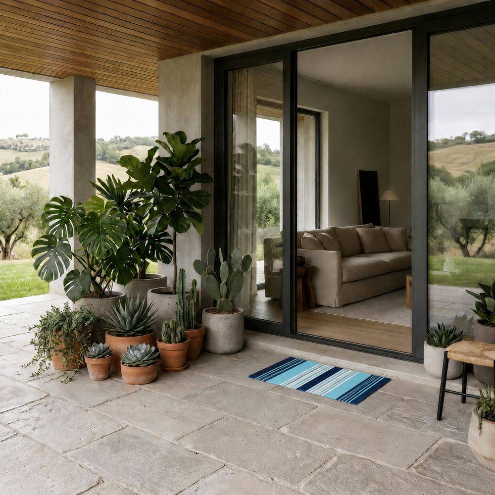 Tappeto antiscivolo Delfi cordura Turchese 50x80