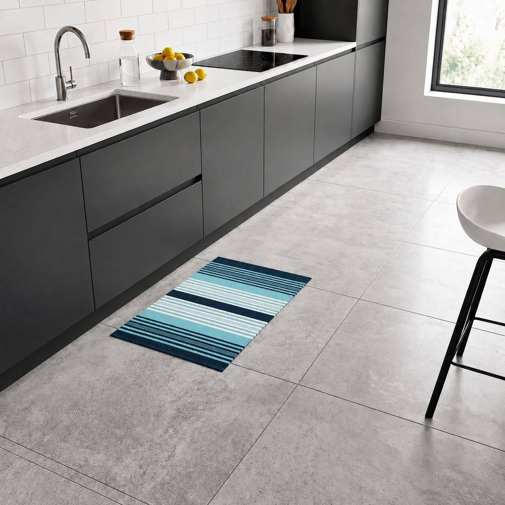 Tappeto antiscivolo Delfi cordura Turchese 50x80