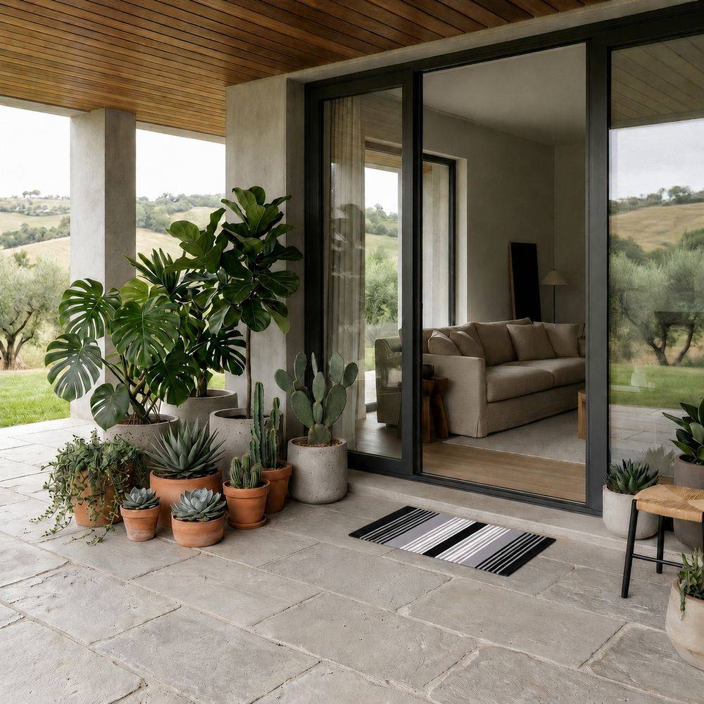 Tappeto antiscivolo Delfi cordura Grigio 50x80