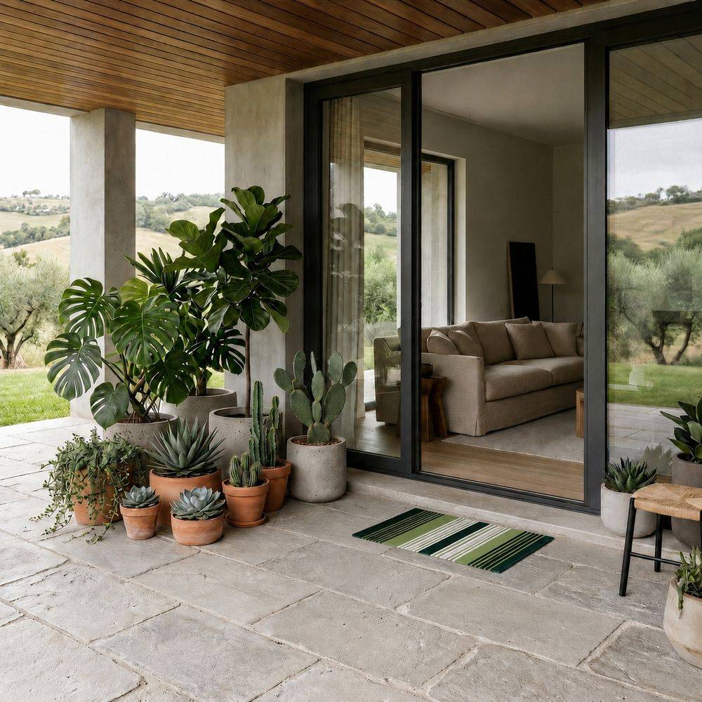Tappeto antiscivolo Delfi cordura Verde 50x80