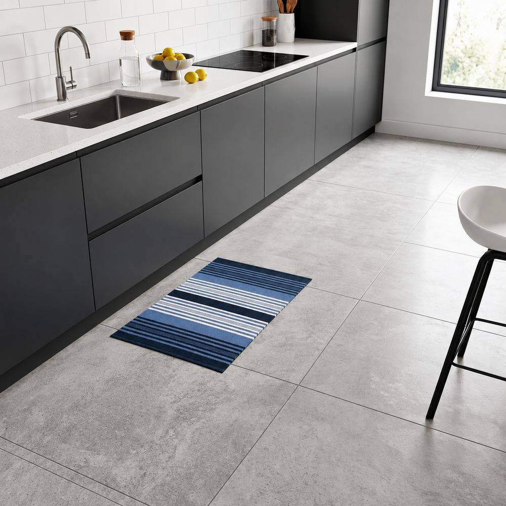 Tappeto antiscivolo Delfi cordura Blu 50x80