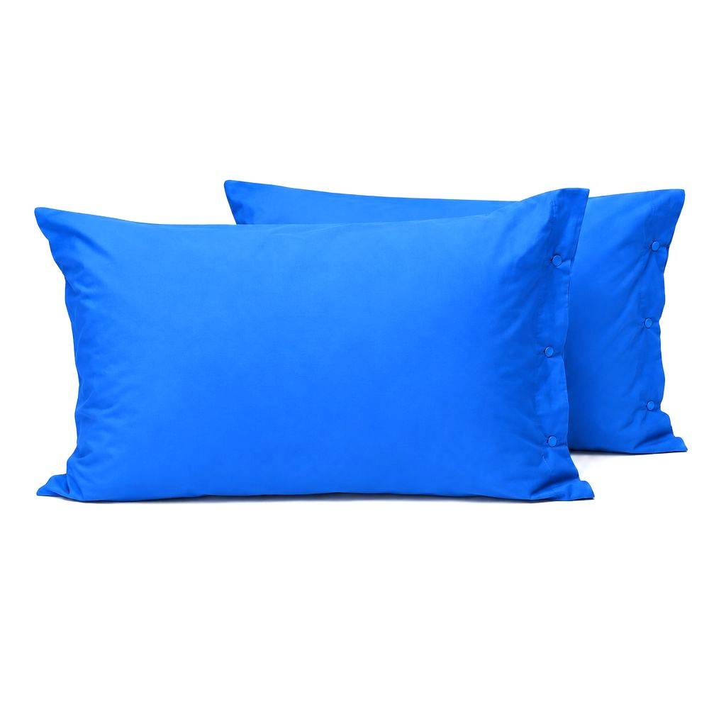 Coppia Federe con bottoni Blu avio
