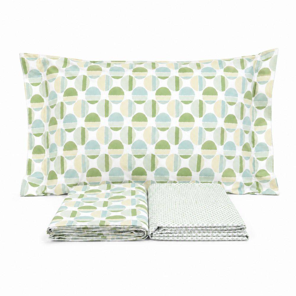 Completo Lenzuola Disco Verde Singolo