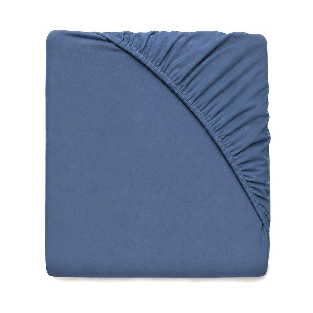 Lenzuolo sotto con angoli Harmony Jersey Blu Matrimoniale