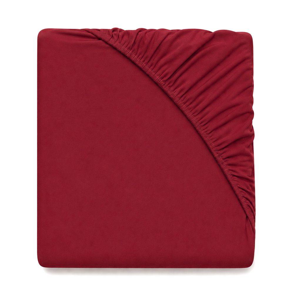 Lenzuolo sotto con angoli Harmony Jersey Bordeaux Piazza e mezzo