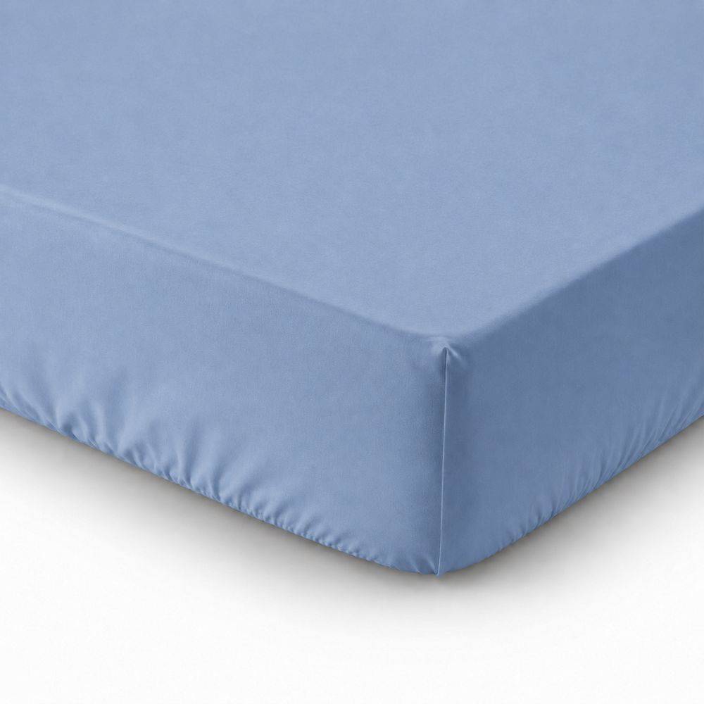 Lenzuolo sotto tutto elastico Percalle Azzurro Singolo