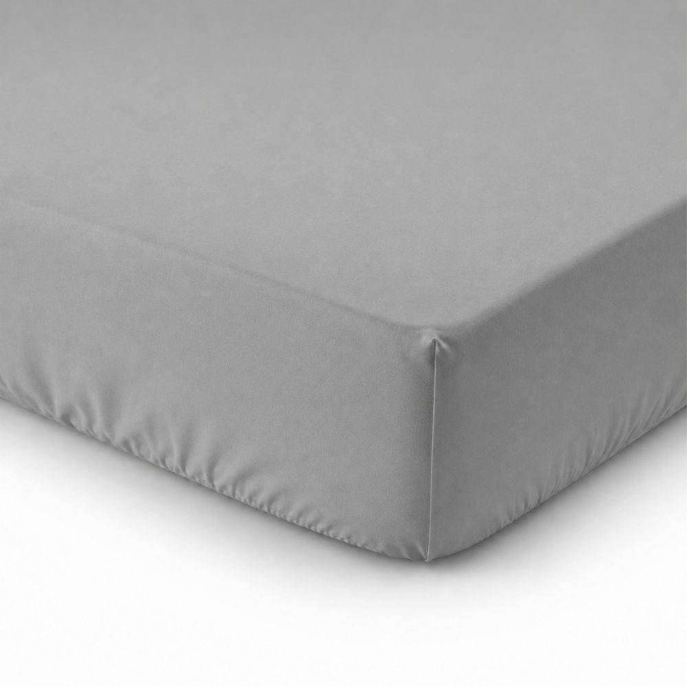 Lenzuolo sotto tutto elastico Percalle Grigio Piazza e mezzo