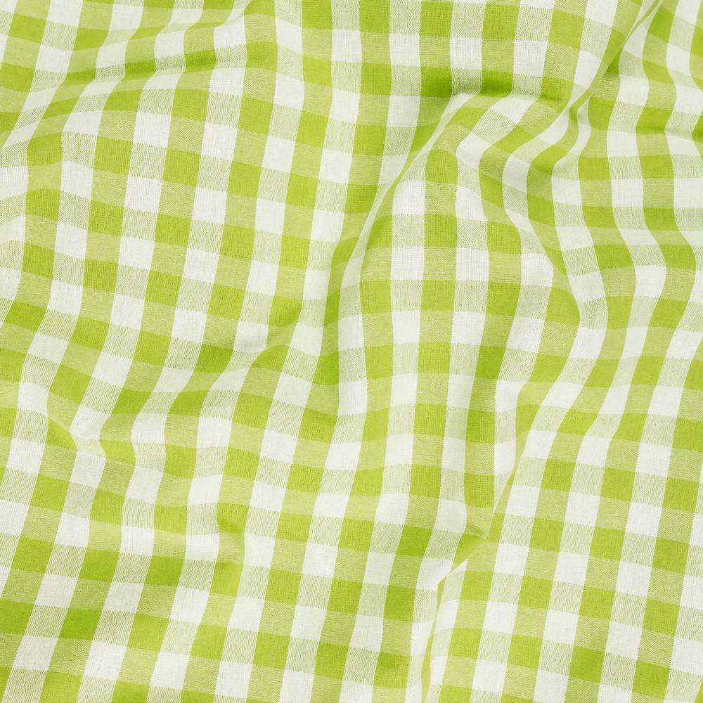 Tessuto a metro Indanthreen Quadretto Verde Lime H 180